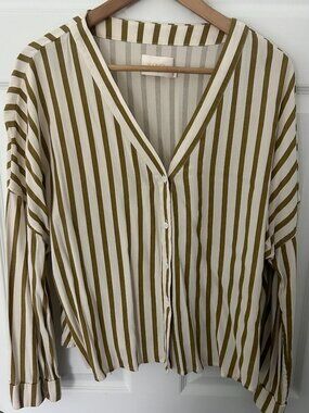 Madewell Sancia Rumi Shirt in Olive Stripe